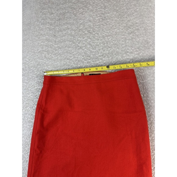 J.Crew Skirt Womens 10 Red The Pencil Skirt Wool Blend Back Vent Style 46575 - Picture 5 of 7